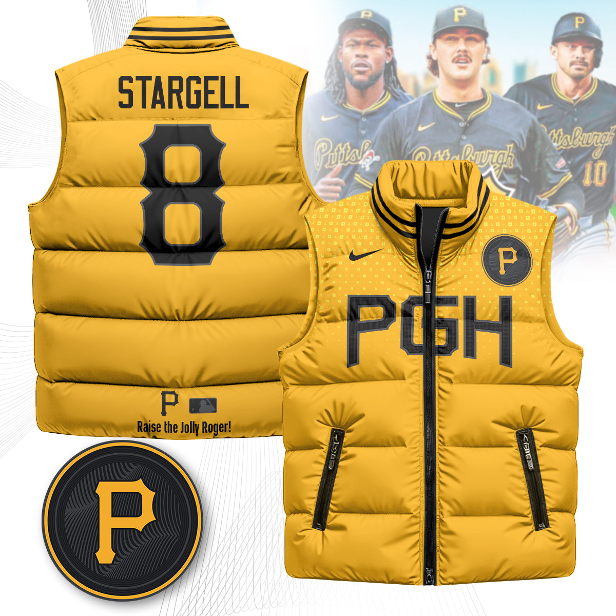 Pittsburgh Pirates Unisex Puffer Vest