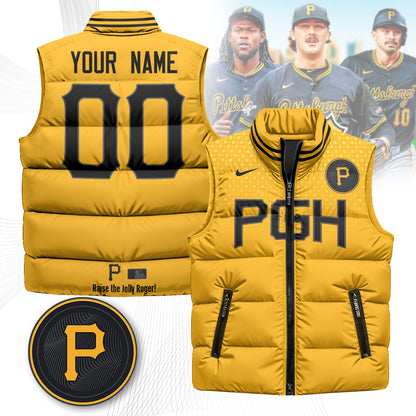 Personalized Pittsburgh Pirates Unisex Puffer Vest