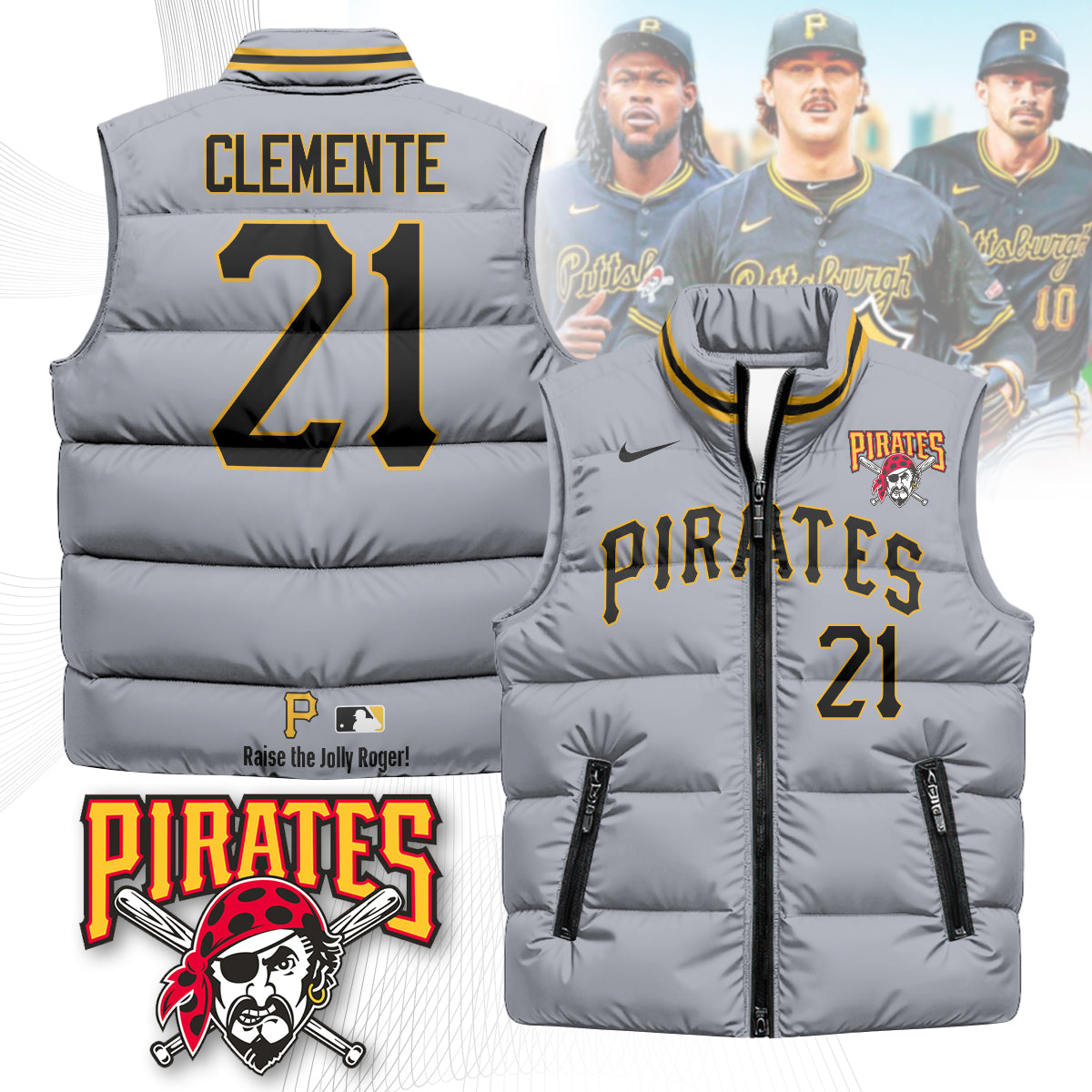 Pittsburgh Pirates Unisex Puffer Vest
