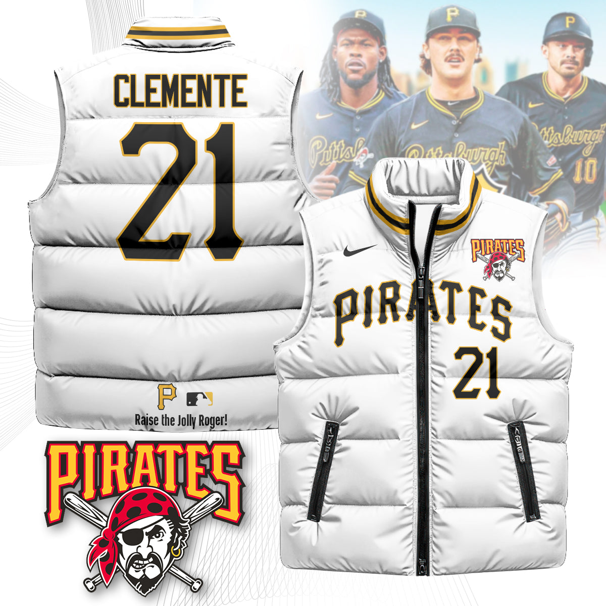 Pittsburgh Pirates Unisex Puffer Vest