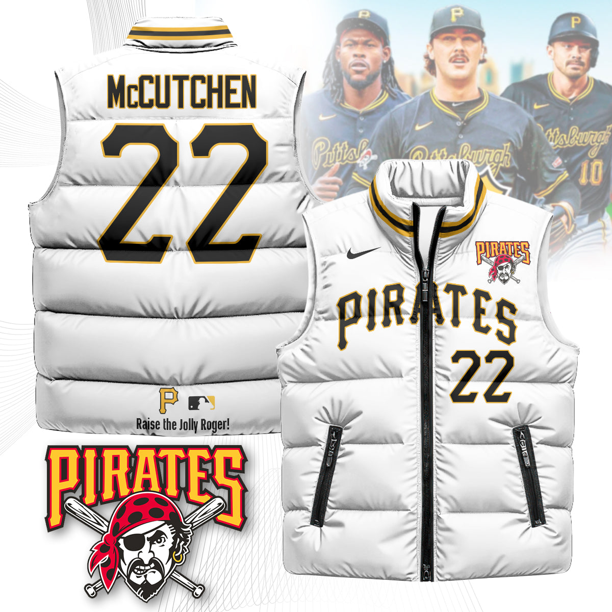 Pittsburgh Pirates Unisex Puffer Vest