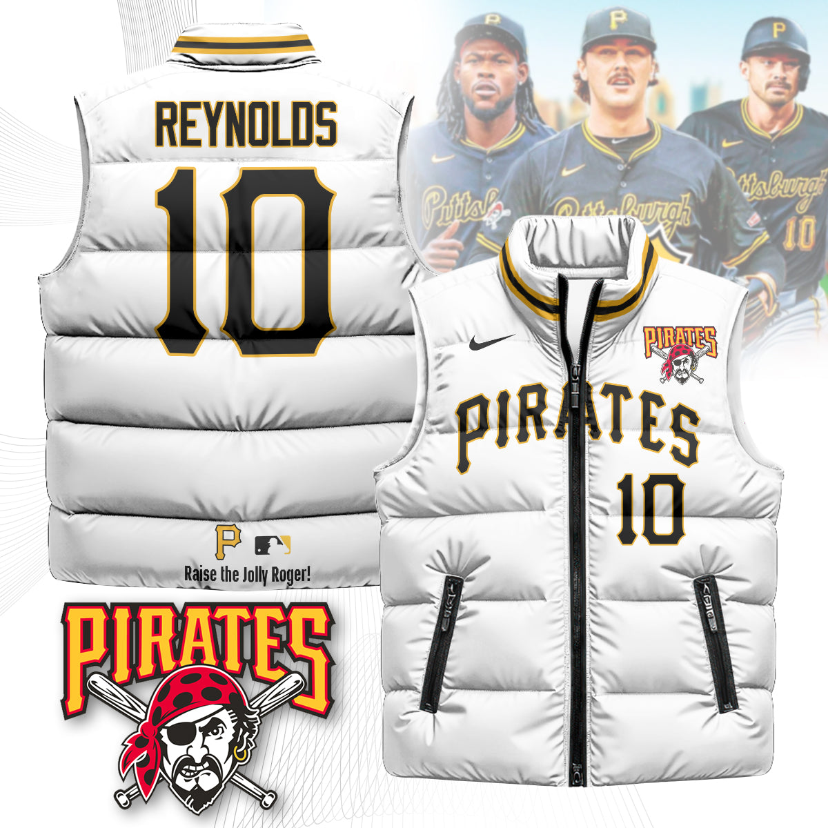 Pittsburgh Pirates Unisex Puffer Vest