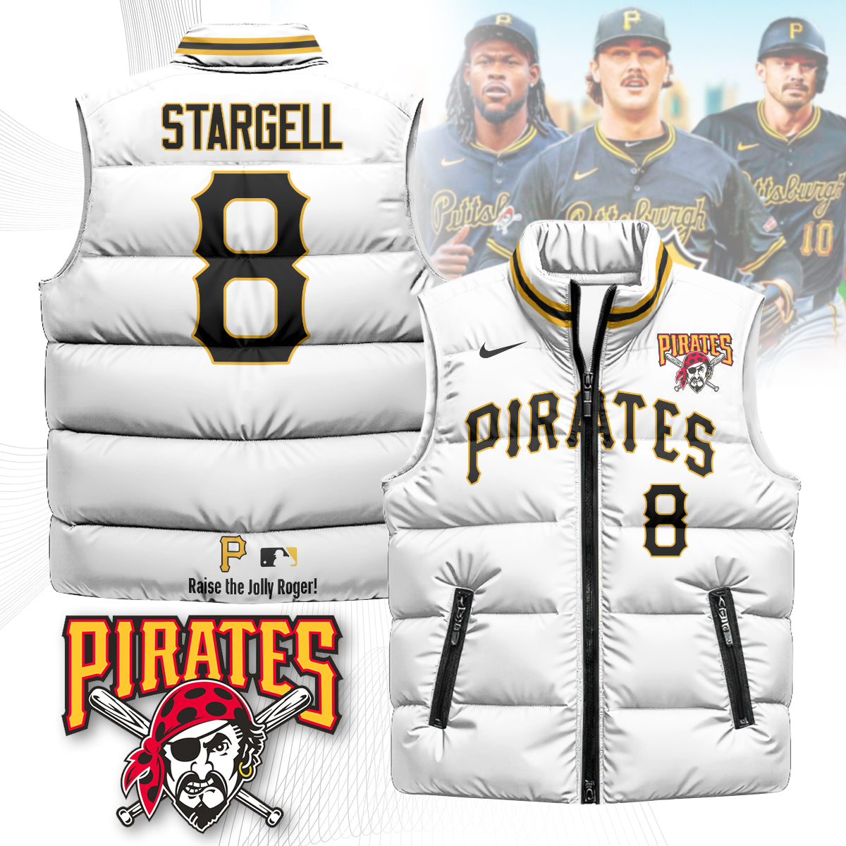 Pittsburgh Pirates Unisex Puffer Vest