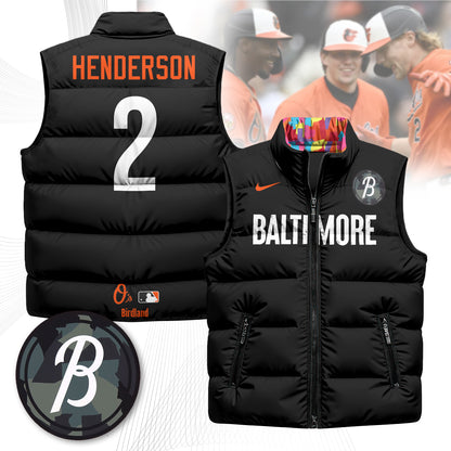 Baltimore Orioles Unisex Puffer Vest