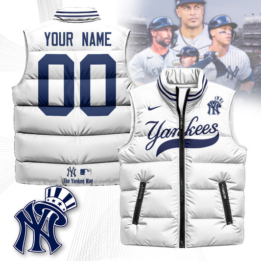 Personalized New York Yankees Unisex Puffer Vest