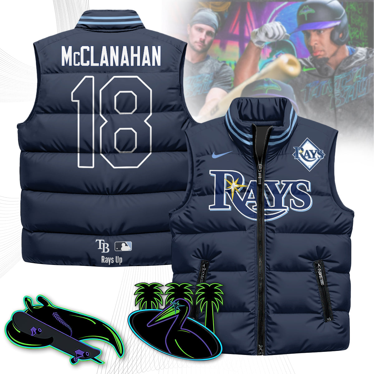 Tampa Bay Rays Unisex Puffer Vest
