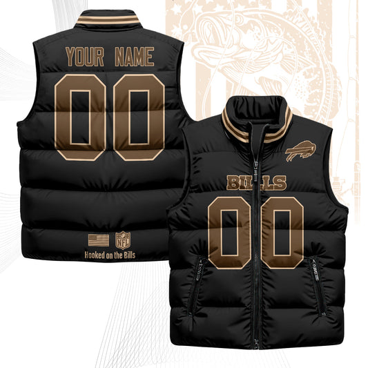 Personalized Buffalo Bills Fishing Unisex Puffer Vest