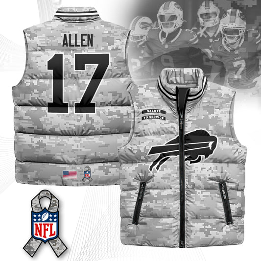 Buffalo Bills Salute To Service Puffer Vest