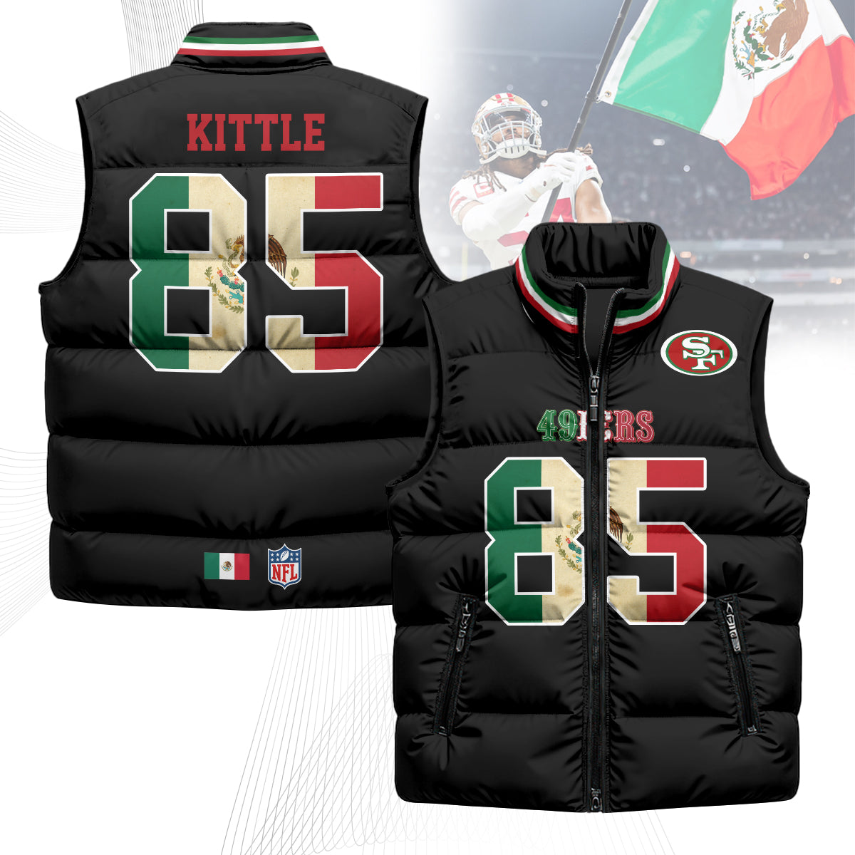 San Francisco 49ers Mexico Puffer Vest