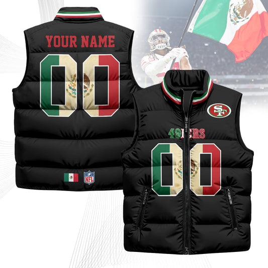 Personalized San Francisco 49ers Mexico Puffer Vest
