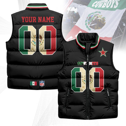 Personalized Dallas Cowboys Mexico Puffer Vest