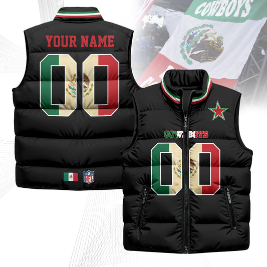 Personalized Dallas Cowboys Mexico Puffer Vest