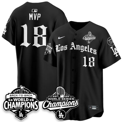 LAD 2025 World Series Champions Vapor Premier Limited Jersey - LA Gothic Edition - All Stitched