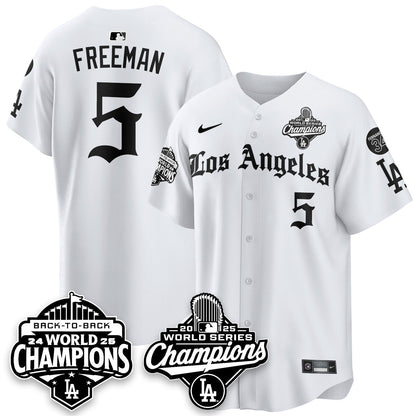 LAD 2025 World Series Champions Vapor Premier Limited Jersey - LA Gothic Edition - All Stitched