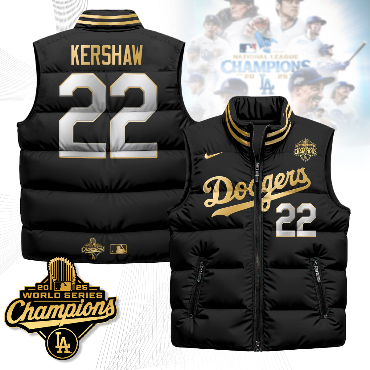 LAD 2025 Back To Back Champions Puffer Vest