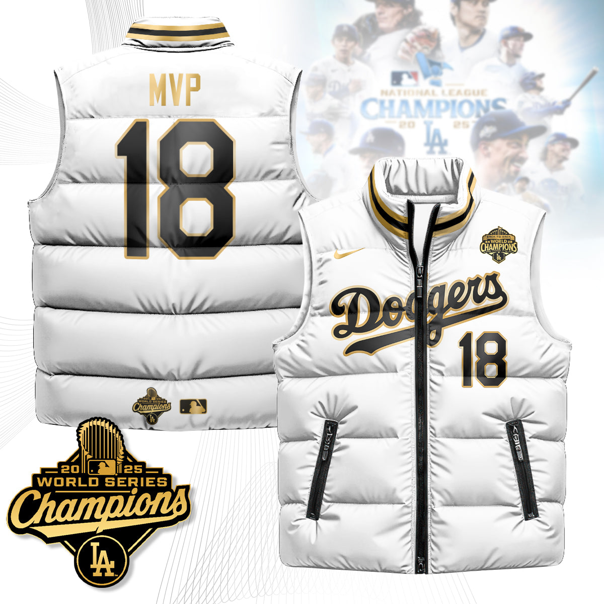 LAD 2025 Back To Back Champions Puffer Vest