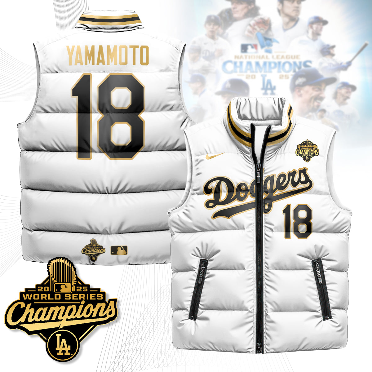 LAD 2025 Back To Back Champions Puffer Vest