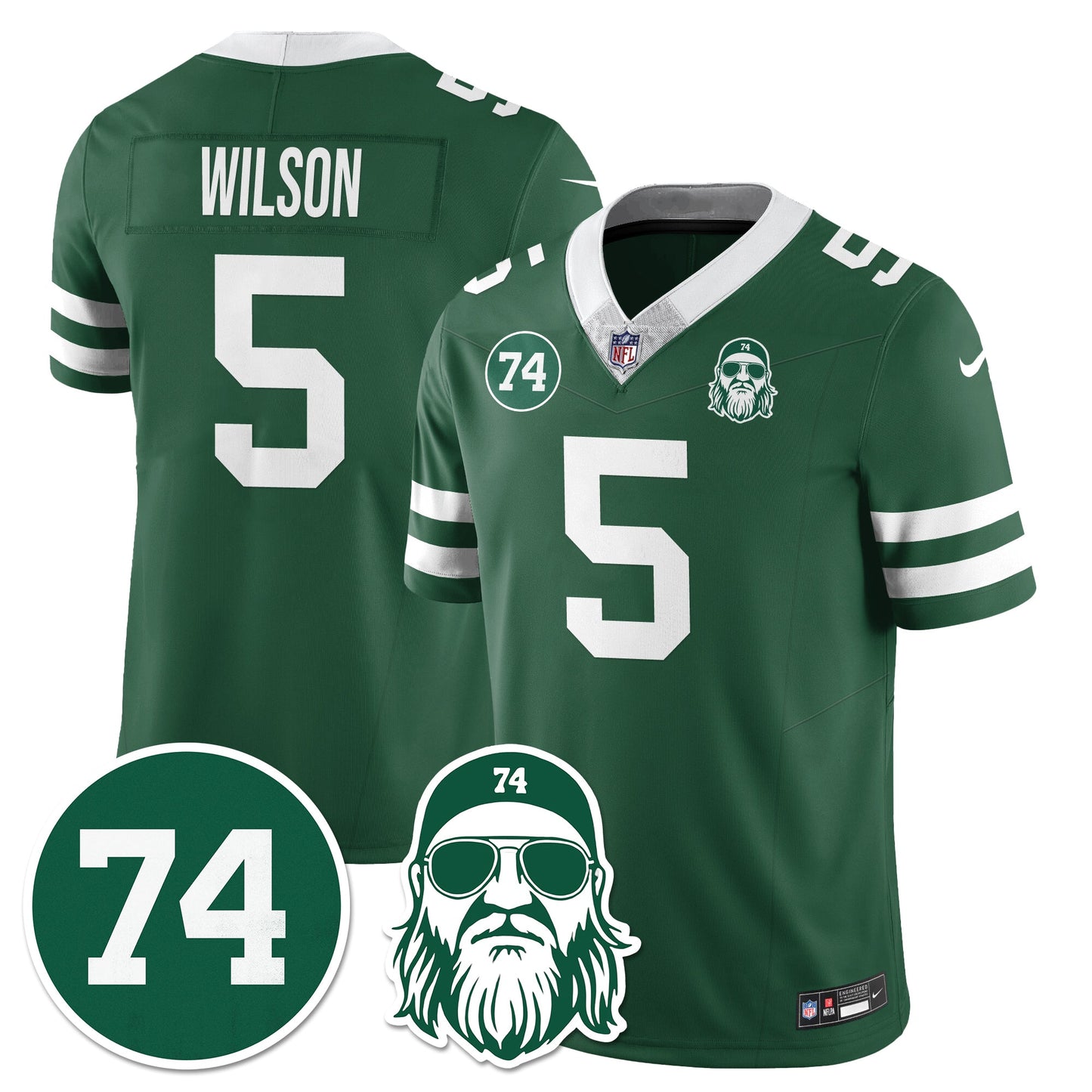 NYJ Vapor Limited Jersey - Nick Mangold Patch - All Stitched