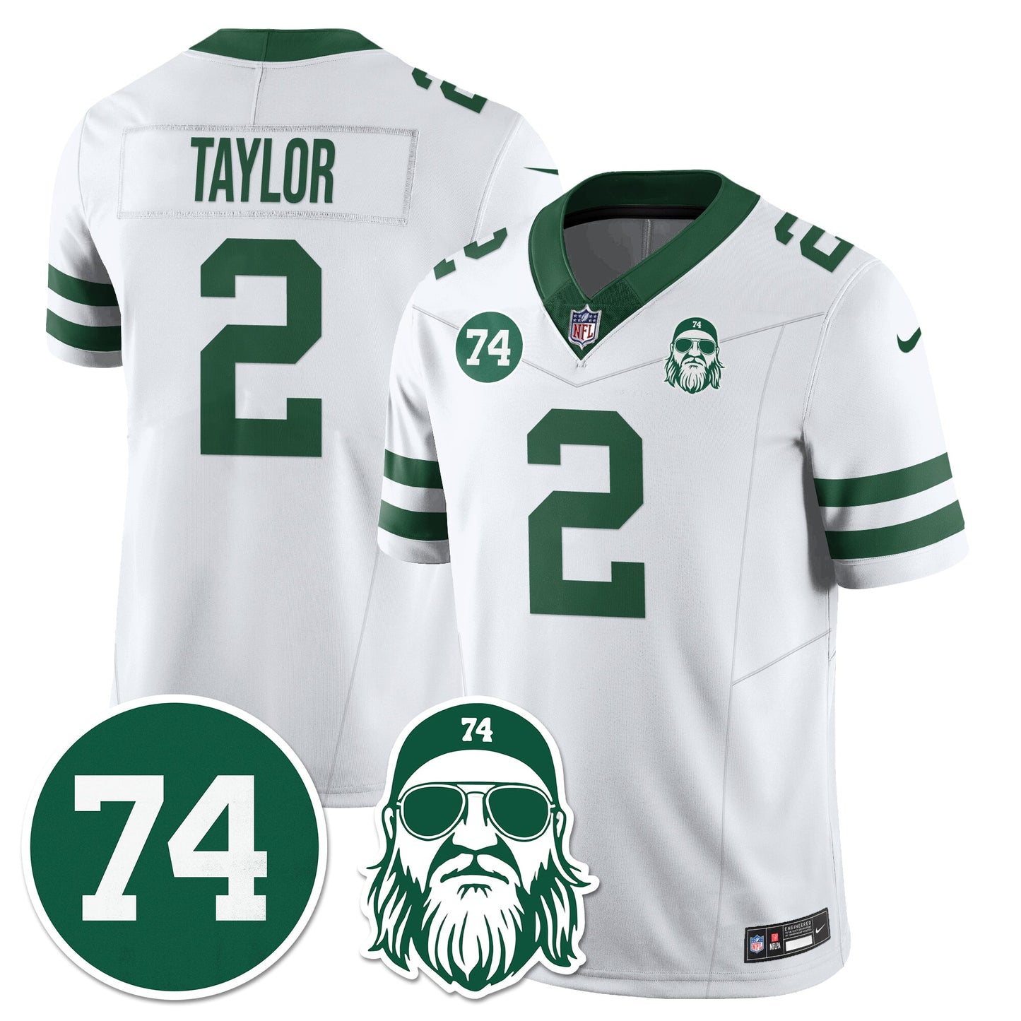 NYJ Vapor Limited Jersey - Nick Mangold Patch - All Stitched