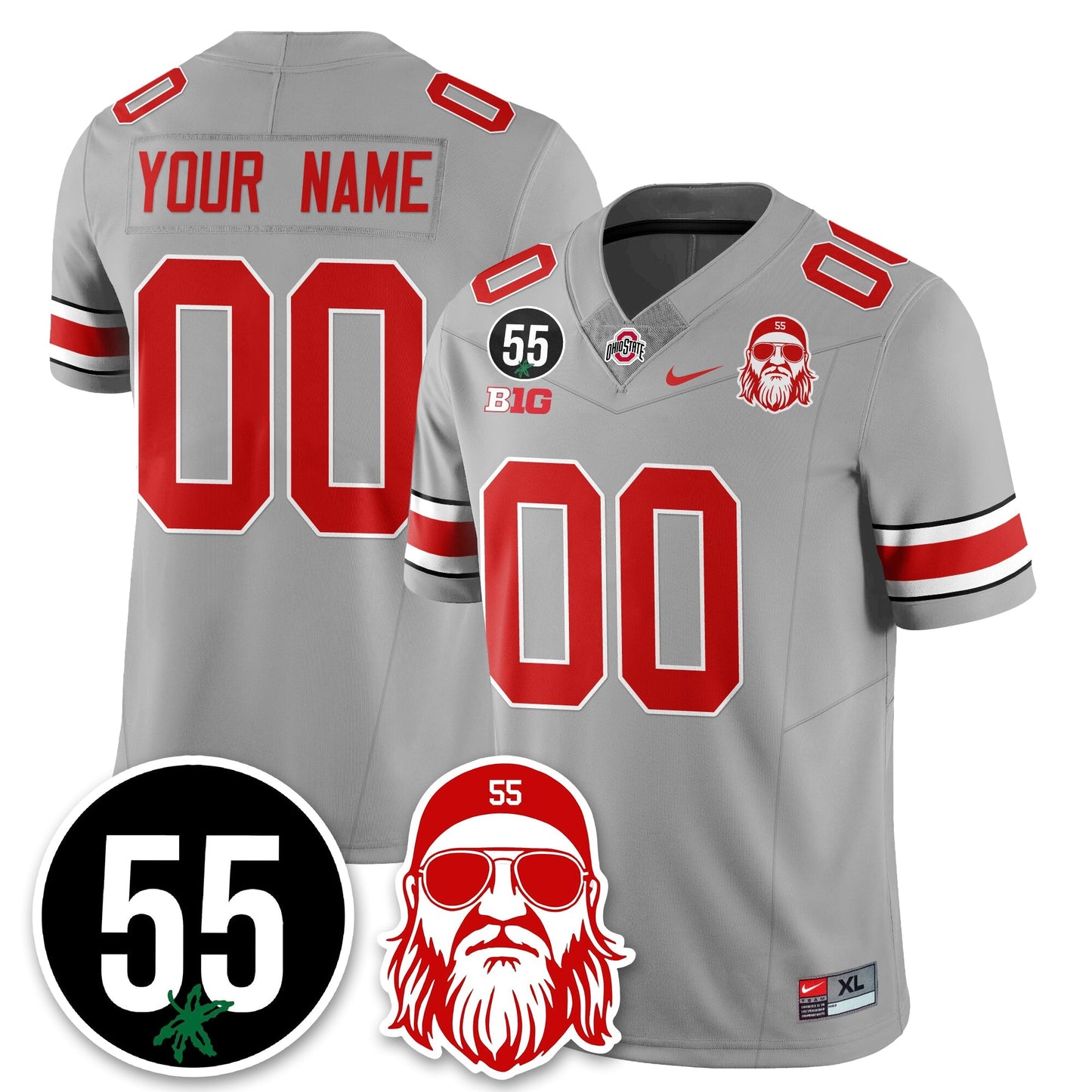 Custom OSU Vapor Limited Jersey - Nick Mangold Patch - All Stitched