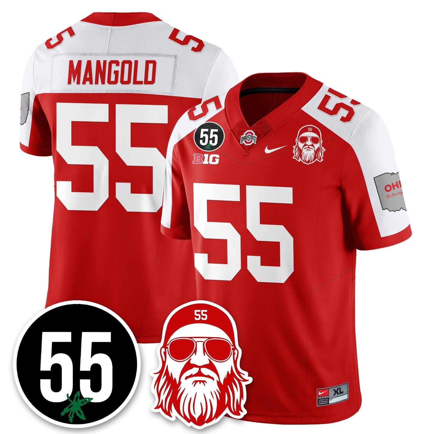 OSU Vapor Limited Jersey - Nick Mangold Patch - All Stitched
