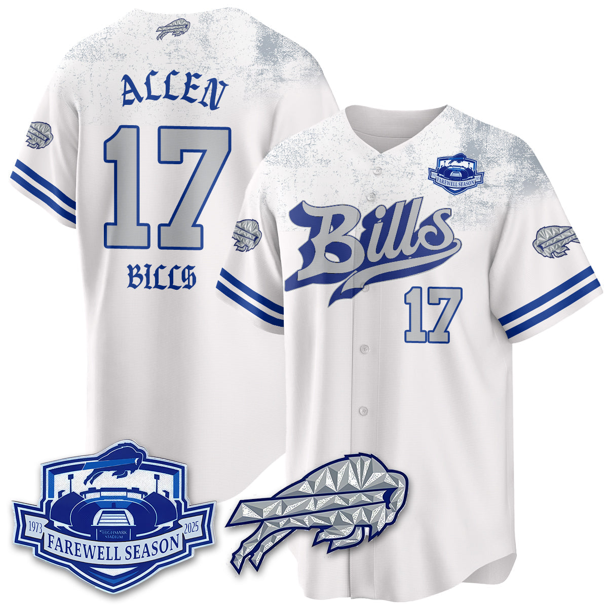 BUF Born x Raised Baseball Jersey - All Stitched