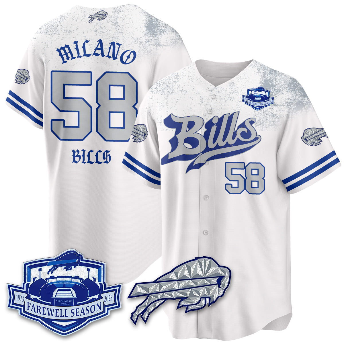 BUF Born x Raised Baseball Jersey - All Stitched