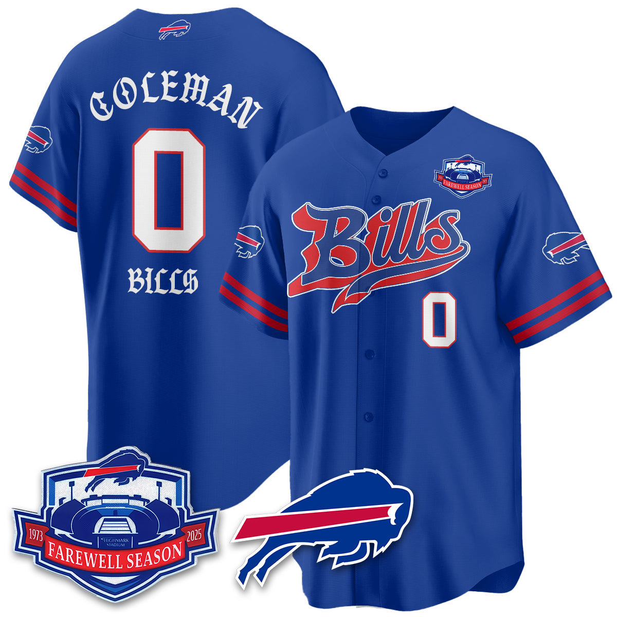 BUF Born x Raised Baseball Jersey - All Stitched