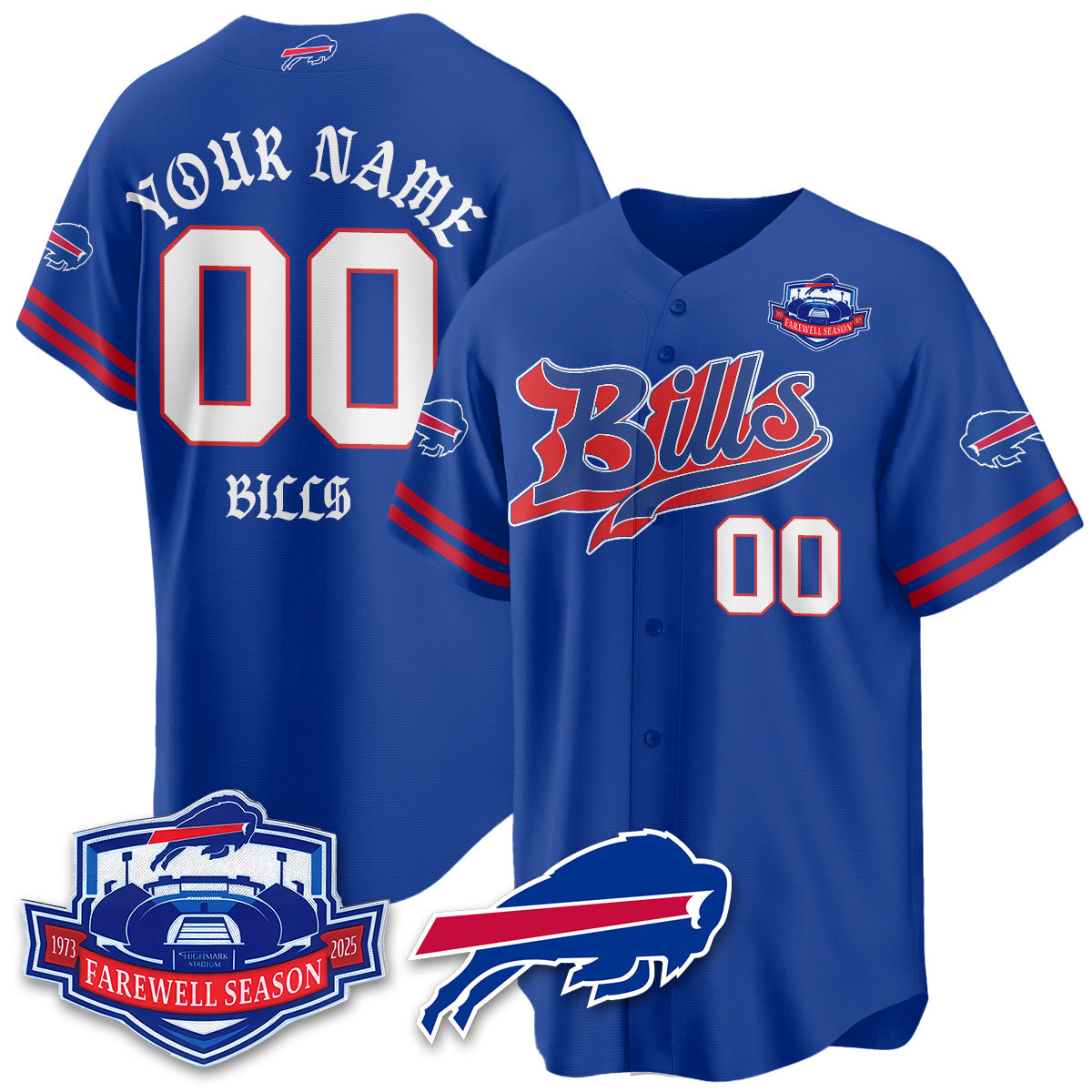 BUF Born x Raised Baseball Jersey - All Stitched