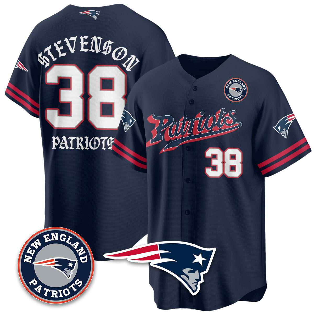 NE Born x Raised Baseball Jersey - All Stitched