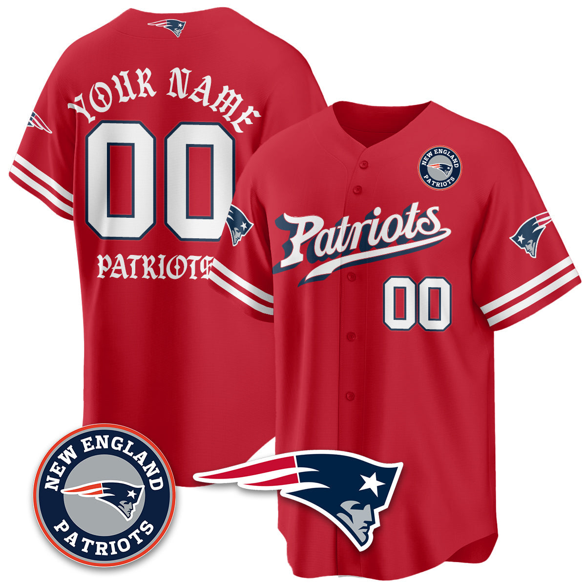 NE Born x Raised Baseball Jersey - All Stitched