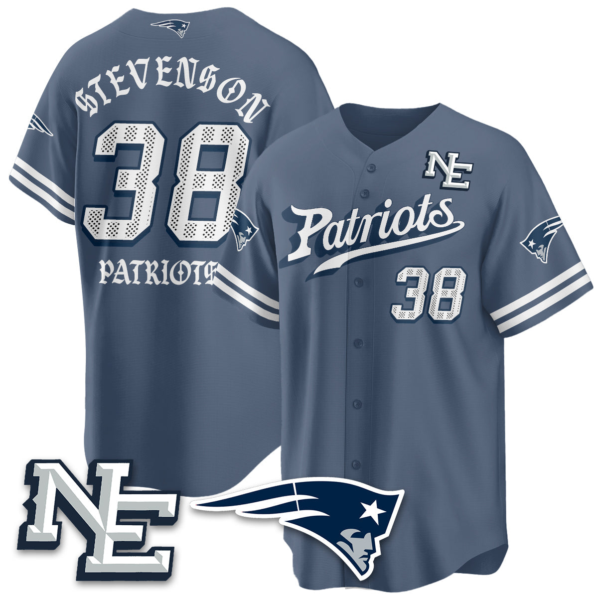 NE Born x Raised Baseball Jersey - All Stitched