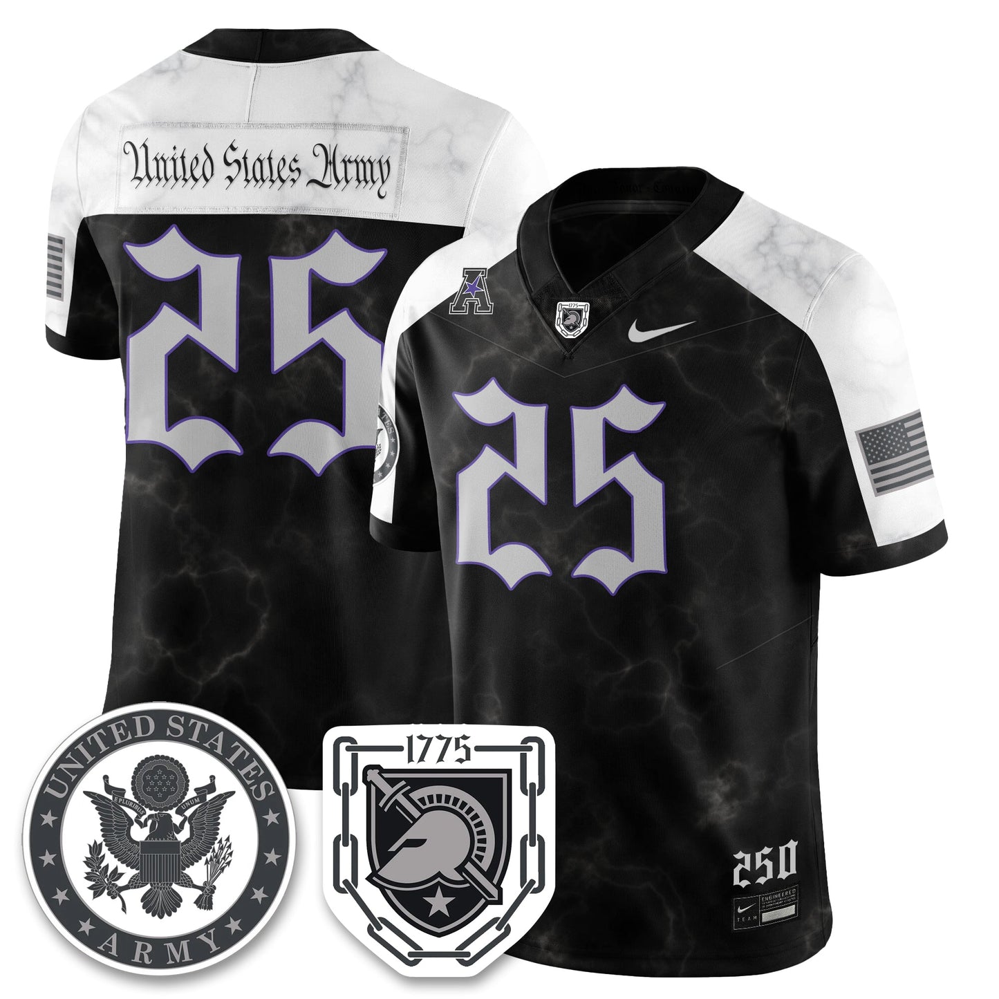 Army Black Knights Vapor Limited Jersey - 250 Years of Service and Sacrifice - All Stitched