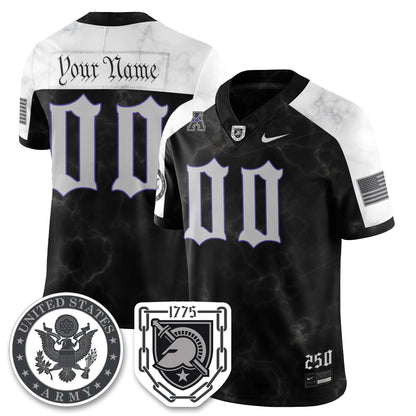 Custom Army Black Knights Vapor Limited Jersey - 250 Years of Service and Sacrifice - All Stitched