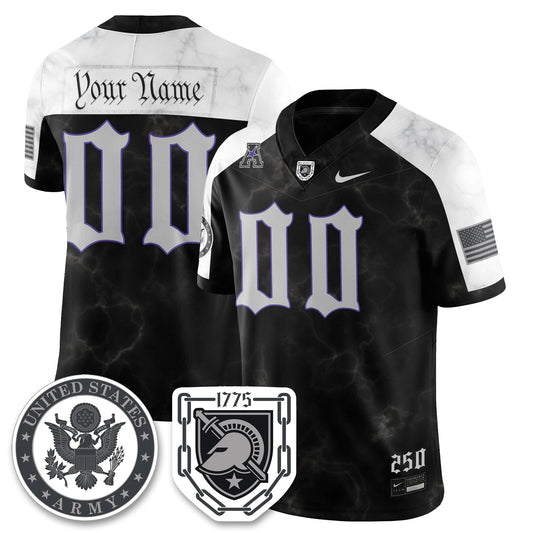Custom Army Black Knights Vapor Limited Jersey - 250 Years of Service and Sacrifice - All Stitched