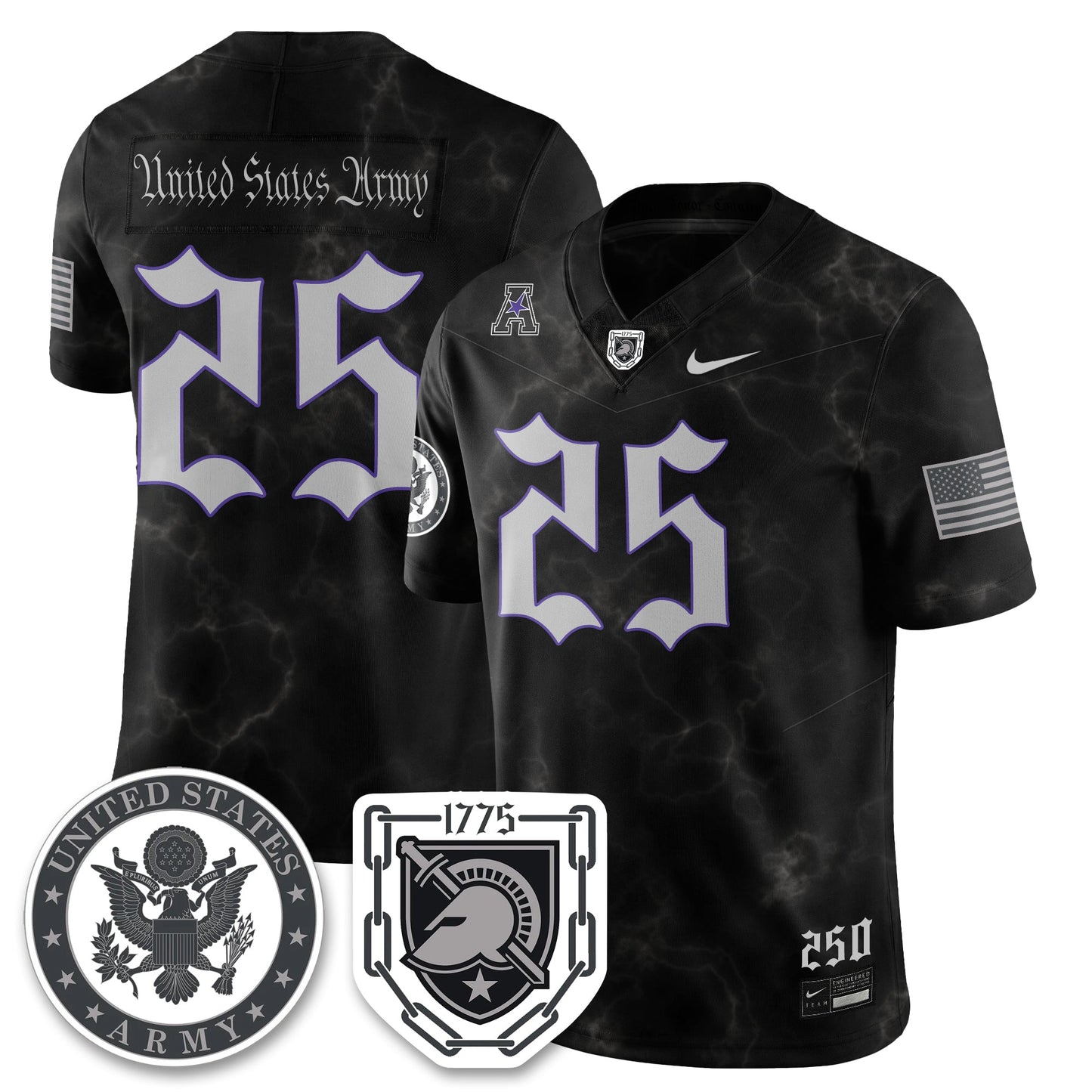 Army Black Knights Vapor Limited Jersey - 250 Years of Service and Sacrifice - All Stitched