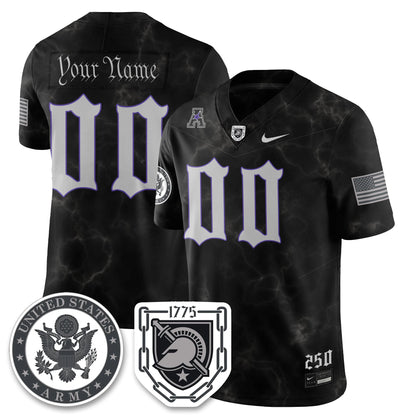 Custom Army Black Knights Vapor Limited Jersey - 250 Years of Service and Sacrifice - All Stitched