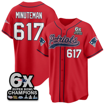 NE 6-Time Champions Patch Vapor Baseball Jersey - All Stitched