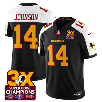 WAS 3-Time Champions Patch Vapor Limited Jersey - All Stitched