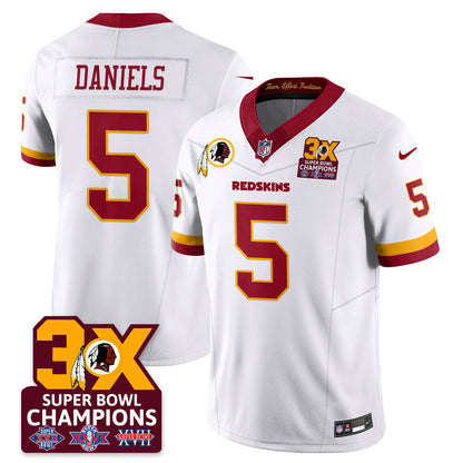 WAS 3-Time Champions Patch Vapor Limited Jersey - All Stitched