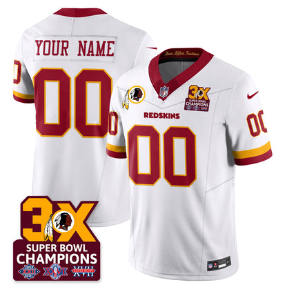 WAS 3-Time Champions Patch Vapor Limited Jersey - All Stitched