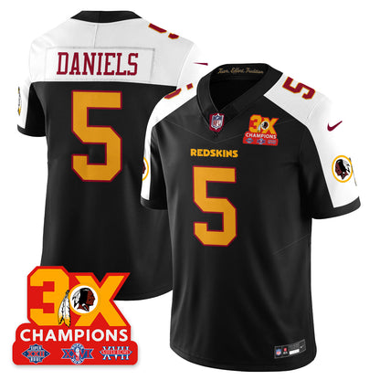 WAS 3-Time Champions Patch Vapor Limited Throwback Jersey - All Stitched