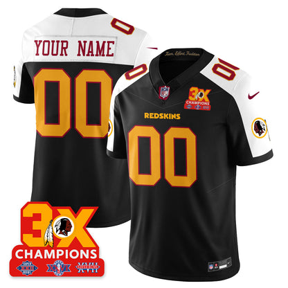 WAS 3-Time Champions Patch Vapor Limited Throwback Jersey - All Stitched