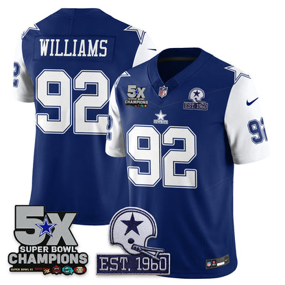 DAL 5-Time Champions Patch Vapor Limited Jersey - All Stitched