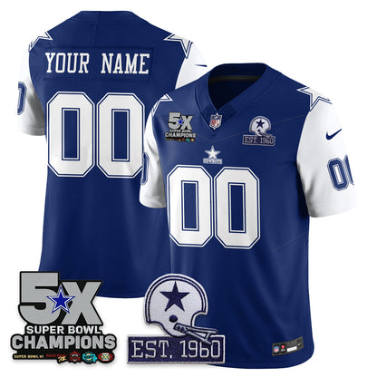 DAL 5-Time Champions Patch Vapor Limited Jersey - All Stitched