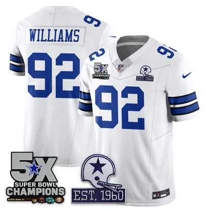 DAL 5-Time Champions Patch Vapor Limited Jersey - All Stitched