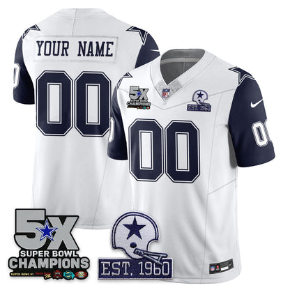DAL 5-Time Champions Patch Vapor Limited Jersey - All Stitched