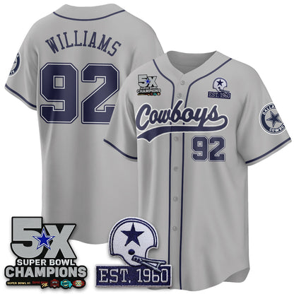 DAL 5-Time Champions Patch Limited Baseball Jersey - All Stitched