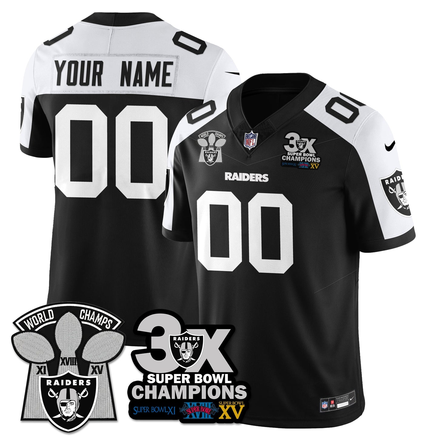 Custom LVR 3-Time Champions Patch Vapor Limited Jersey - All Stitched