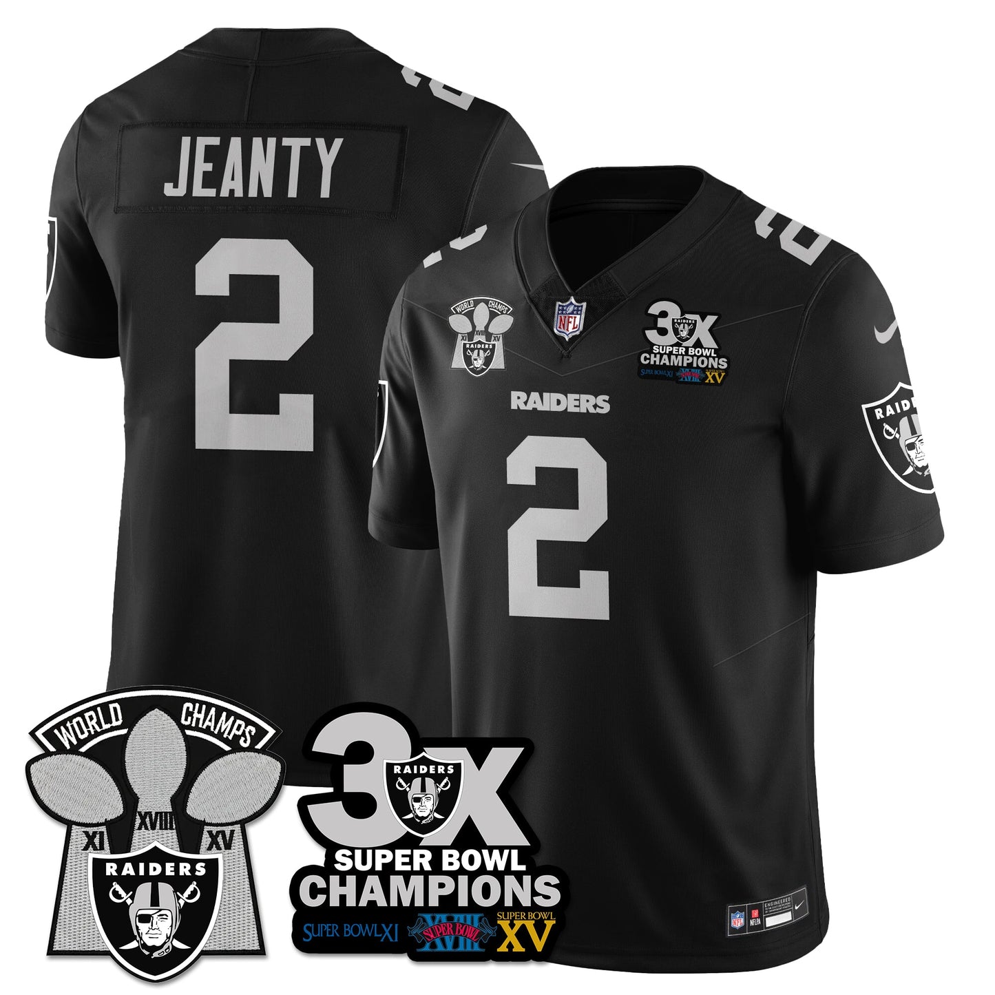LVR 3-Time Champions Patch Vapor Limited Jersey - All Stitched